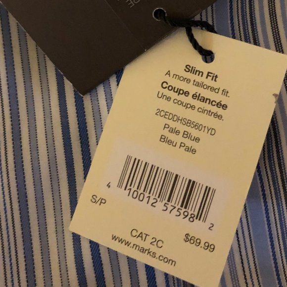 Denver Hayes Mens Small Slim Fit Button Down Shirt - New with Tags - Picture 2 of 9